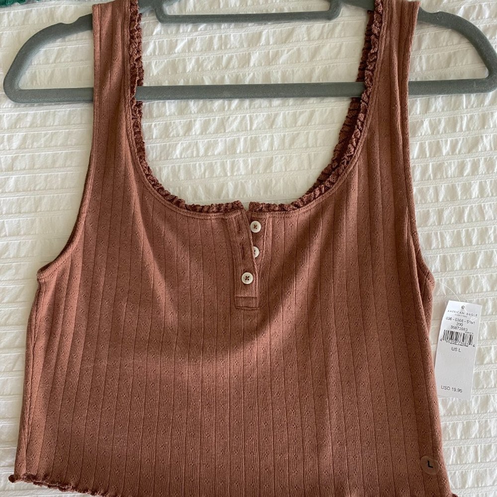 Crop Top Henley (American Eagle)